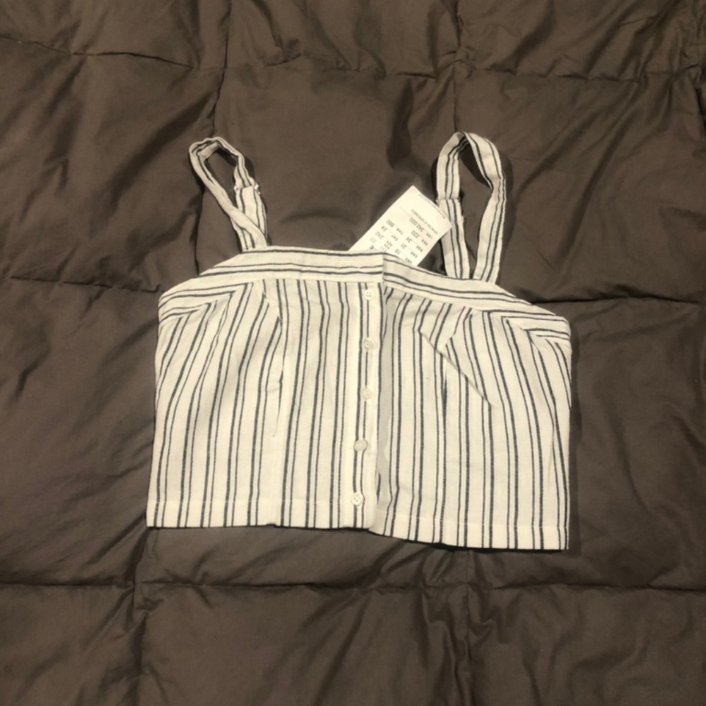 Brandy Melville Astrid Tank Navy & White Stripes